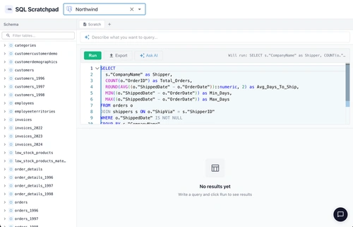 SQL Scratchpad